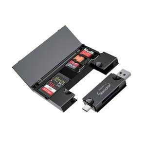 USB3.1 Type-C + USB3.0 SD/MicroSD 수납형 카드리더기 ML-RC35AC