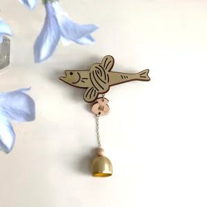 슬로우리스트 골드 액막이 명태 도어벨 북어 현관종 문종 풍경 원목 행운소품 개업식 선물