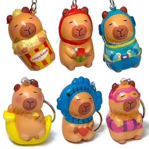 카피바라 스퀴시 인형 키링 낱개 (열쇠고리 폭신폭신 말랑이 주물럭 가방고리)