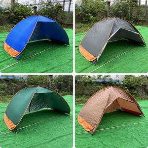 캐노피 그늘막 캠핑 바닥없는 블루 에나멜 천막 바람막이