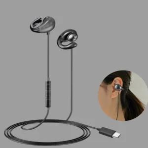 귀걸이 C타입 이어폰 오픈형 유선 갤럭시 핸드폰 통화 줄이어폰 오픈핏 이어커프형