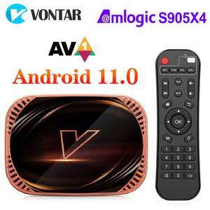 셋톱박스 VONTAR X4 Amlogic S905X4 스마트 TV 박스 안드로이드 11 4GB 128G 32GB 64GB Wifi BT AV1 미디어 플레이어 TVBOX 4K 10