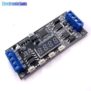 듀얼 웨이 고전력 MOS LED 디지털 시간 지연 릴레이 트리거 사이클 타이머 스위치 회로 기판 타이밍 제어