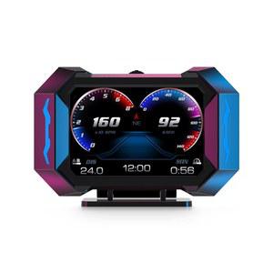 Yaouzicn OBD2 디스플레이 - P25 hud 게이지 자동차 HUD 헤드업 디스플레이, 디지털 타코미터 GPS 속도계, 경사계, 속도계 RPM 미터, 다기능 클러스터