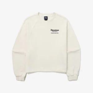 [롯데백화점]휠라 세미 크롭 스몰 그래픽 맨투맨  FS2POG3152F_SWH