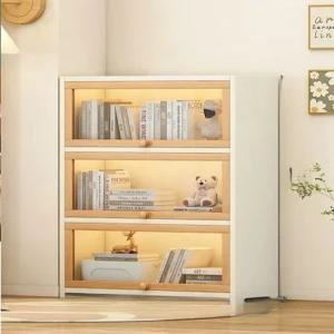진열장 장식장 나무 거실 주방 책 3단 원목 수납 소품장 유리
