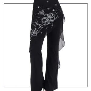 치마바지 랩바지 댄스연습복 연스바지 여성댄스복 B81꽃라인훌