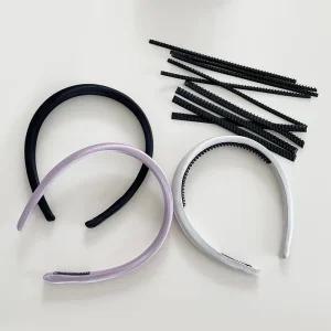 머리띠 고정 흘러내림 방지 헤어밴드 고무 머리 이빨 빗살 양면 테이프 만들기 재료 DIY 부자재 흘러내릴때