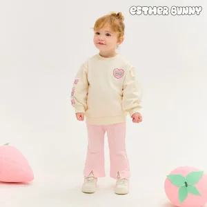 [에스더버니리틀] 깜찍하트레터링부츠컷상하복