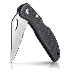 맥삼 팔콘 VII 락백 7 열린 인치 포켓 나이프 - 스테인리스 톱니 모양 칼날, 텍스처가 있는 미끄럼 방지 손잡이, 휴대용 클립