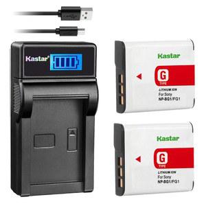 Kastar Battery X2 & LCD Slim USB Charger for NP-BG1 NPBG1 NP-FG1 NPFG1 and Cyber-Shot DSC-W120 W150 W220 DSC-H3 H7 H9 H10 H20 H50 H55 H70 DSC-HX5V DSC-HX7V DSC-HX9V DSC-HX10V DSC-HX30V