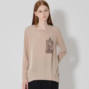 르오트 시그니처 레터링 아트웍 티블라우스