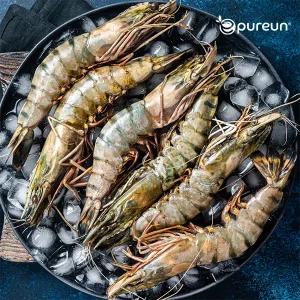 [이푸른] 블랙타이거 홍다리얼룩새우 대 500g+500g 총2팩(15미+15미)