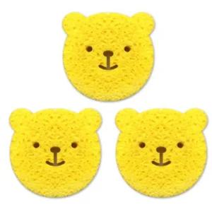 곰돌이 샤워 스펀지 아기 유아 샤워볼 목욕 스펀지 3개