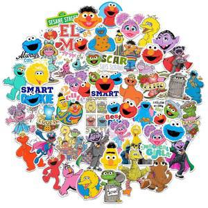 세서미 스트리트 스티커 팩 다이컷 비닐 대형 디럭스 버라이어티 - 노트북, 물병, 스크랩북, 태블릿, 스케이트보드, 실내/외 50개 세트