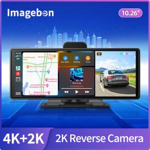 이미지본 H9 10 26인치 4K 블랙박스 2K 후방 카메라 무선 CarPlay 안드로이드 오토 GPS 네비게이션 AI 음성 자동차 DVR