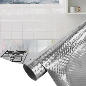 인테리어필름 주방 주방타일 알루미늄 60x500cm 시트지 (WFJXBB3)