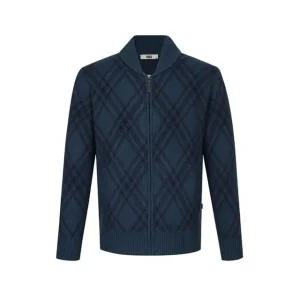 [갤러리아] 25FW 남성 울혼방 숄에리 체크 닥스 풀집업 DLW1SWZU113N1O