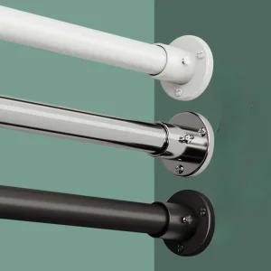 긴타공커튼봉 긴커튼압축봉 압축 블랙 타공 직경 화이트 4m