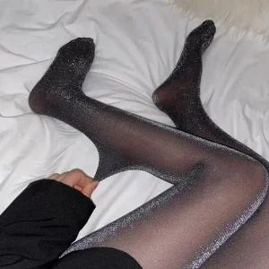1+1 르니아 실버 샤이니 반짝이 펄 팬티 스타킹
