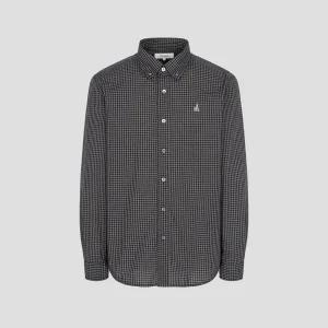 (백화점상품) 빈폴 남자 긴팔 티셔츠 슬림핏 변형 깅엄 체크 셔츠 네이비 (BC4764O02R)