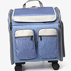 블루 펫티켓 애견백팩 캐리어이동장 이동가방캐리어