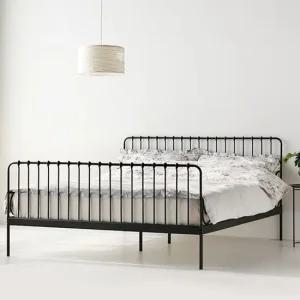 철제 침대프레임 퀸침대 북유럽 침실인테리어 침대 철제침대프레임 낙상방지침대