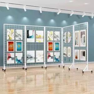 이동식 접이식 네트망 가벽 매대 파티션 철제 선반