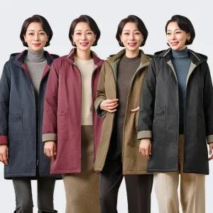 [마담엘레강스] 조이 니트카라 퀼팅코트 KYV3CT01