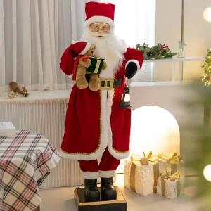 크리스마스 산타 인형 대형 장식 작동 움직이는 싼타 150cm 소품 용품 데코 이벤트 꾸미기 매장 인테리어
