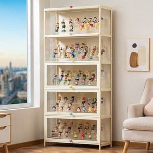 투명진열장 피규어 쇼케이스 베이지 핑크색 핑크3문60cm길이 장식장 인형