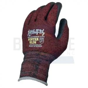 천하무적 윈터슬림 기모 겨울용 작업장갑 와인