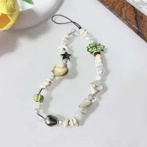 코코넛 조개 스트랩 폰줄 비즈 바닷가 핸드폰 스마트폰