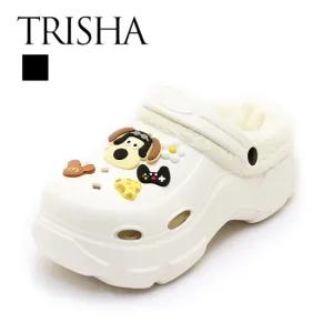 지비츠 장식 EVA 통굽 퍼슬리퍼 샌들 BKCA_ PUPPY