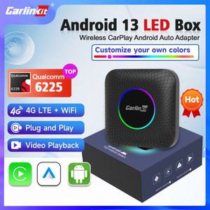 LED Android 코어 YouTube TV 64 무선 Ai Carlinkit 8 128GB 6225 Box WIFI Auto CarPlay Netflix 4G Android13 LTE QCM