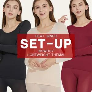 [상하세트/1개+1개] 초경량 발열내의 겨울 기모 남성 여성 남자 여자 보온 내복 타이즈