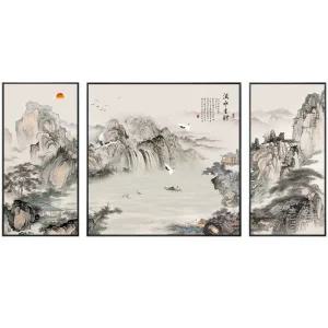 대형 동양화 액자 풍경 그림 수묵화 산수화