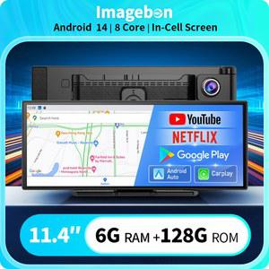 카플레이 모니터 이미지본 11 4인치 안드로이드 14 블랙박스 8코어 인셀 스크린 무선 오토 유튜브 넷플릭스 구글 플레이 차량용 DVR