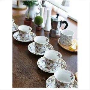 [골드스마일]D14 일본산 미하루 커피잔 5인세트 찻잔선물 빈티지찻잔 커피잔선물