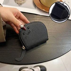 고급 고양이 꼬리 지퍼 지갑 동전 수납 반지갑 캐주얼