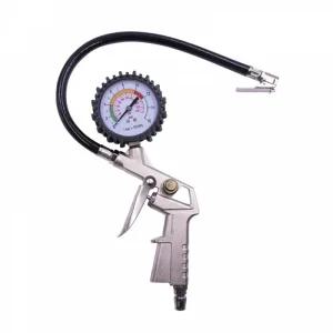 에어 공기압체크 타이어게이지 권총형 공기주입기 바람 주입기 펌프 타이어 펑크 공기 압게이지 압력게이지