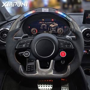 탄소 섬유 스티어링 휠, 아우디 RS3 RS4 RS5 A3 A4 A5 2016-2022 모델, LED RPM 레이싱 휠