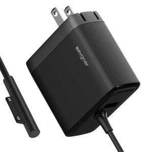 EG evoger Microsoft Surface Charger Pro 10 11 12 전원 어댑터용 65W 충전기 Book Laptop Tablet와 호환 44W 36W 접이식 AC 플러그 지원