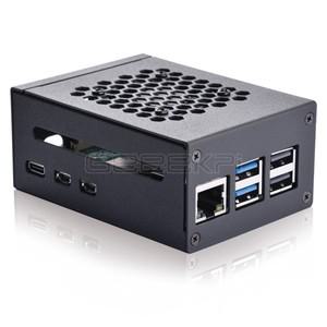 GeeekPi 라즈베리 파이 5 용 금속 케이스 PCle M.2 NVMe 쉴드 탑 X1001 과 호환 선풍기 방열판 포함