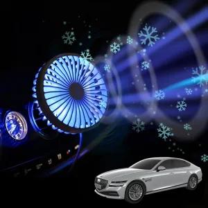 G80 차량용 송풍구 호환 선풍기 시즌3용 쿨링팬 무드등 각도조절 숭거치 시원한 미니 작은 용써큘레이터 용