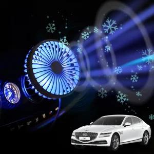 올뉴G80 차량용 송풍구 호환 선풍기 시즌3용 쿨링팬 무드등 각도조절 숭거치 시원한 미니 작은 용써큘레이