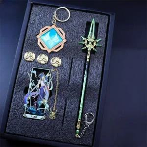원신 굿즈 키링 세트 방랑자 클레 피규어 원소 쇼 북마크 신의 눈 전용 무기