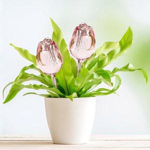 2Pc 튤립 셀프 식물 워터링 글로브, 유리 화분 삽입물, 자동