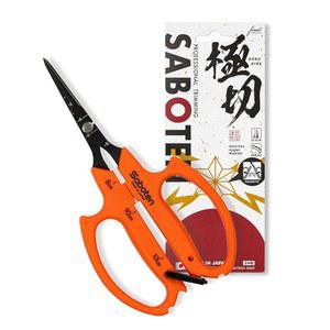 사보텐 재팬 6.3인치 자동 일본 수확 가위 - 미세 팁 앵글드 블레이드, 마그네틱 스프링리스 액션, 불소 코팅 스테인리스 스틸, 인체공학적 그립 숲 오리지널, 일본산