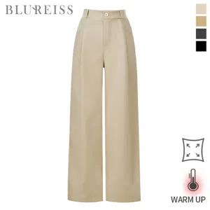 [블루레이스] 기모 뒤밴딩 핀턱 와이드 팬츠_B5W1PT7101